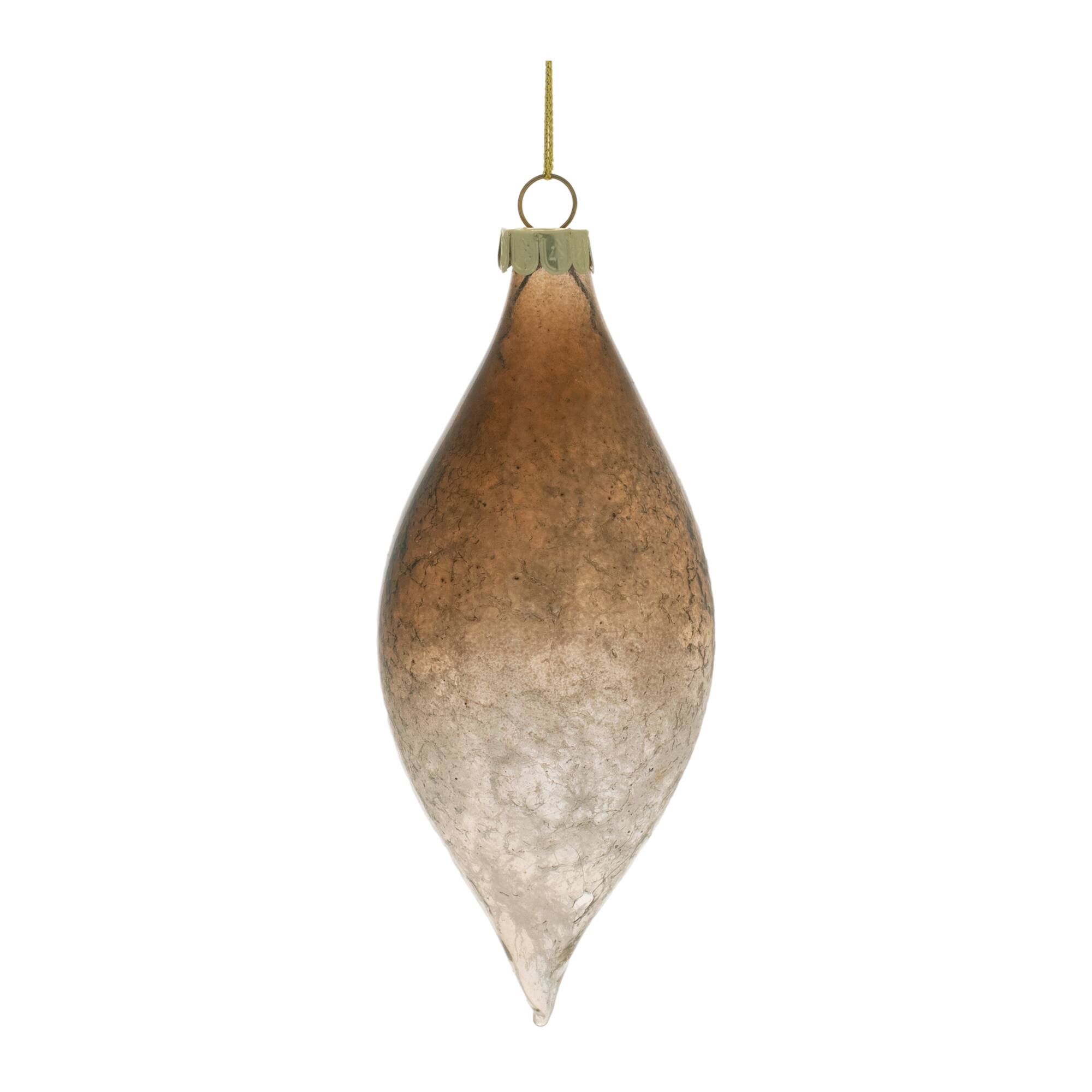 Ombre Crackle Glass Ornament Set, 3ct.